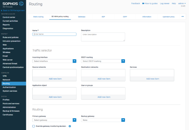 sophos xg firewall sd wan